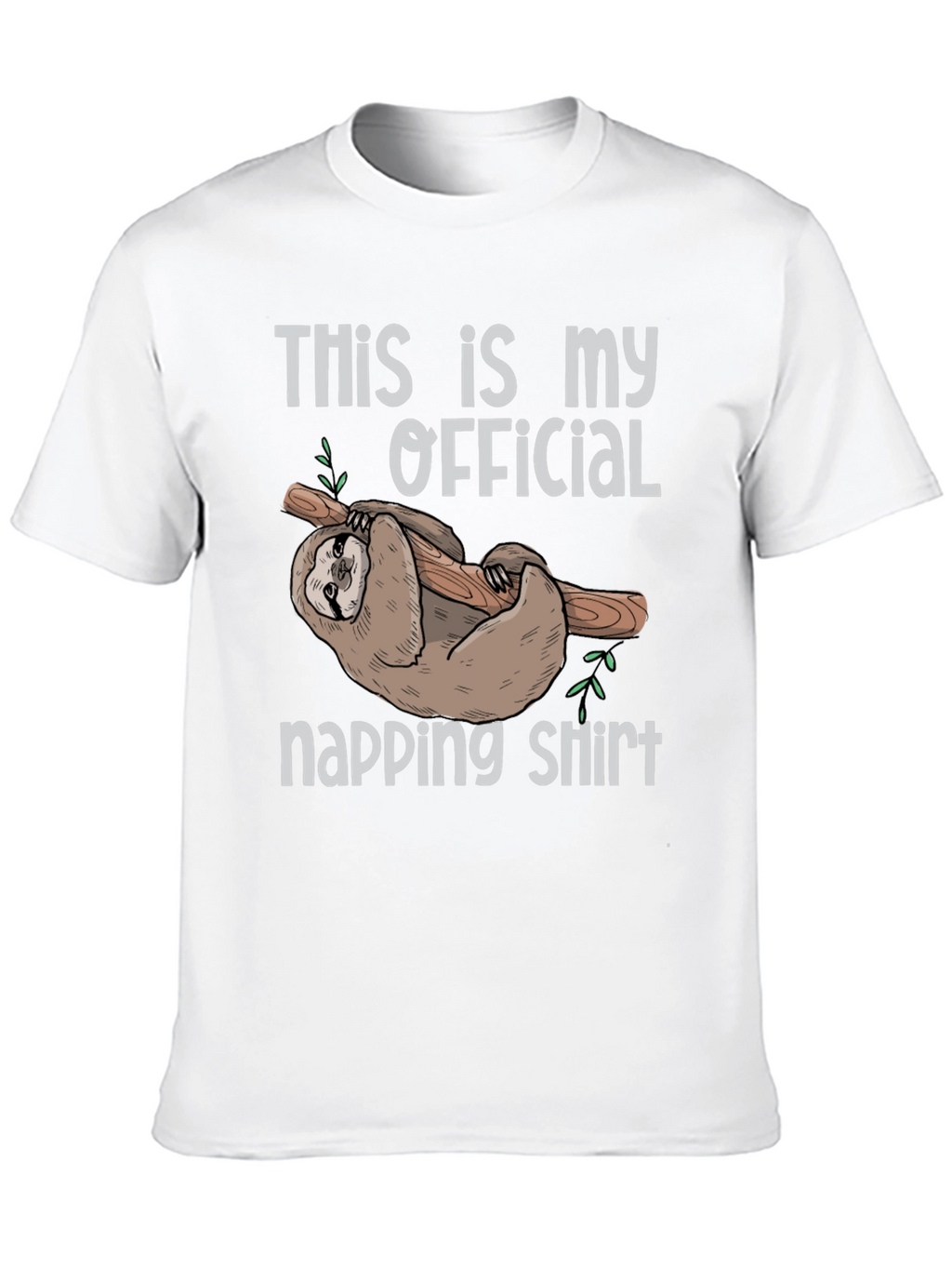 Official Napping Sloth T-Shirt Funny Lazy Graphic Tee