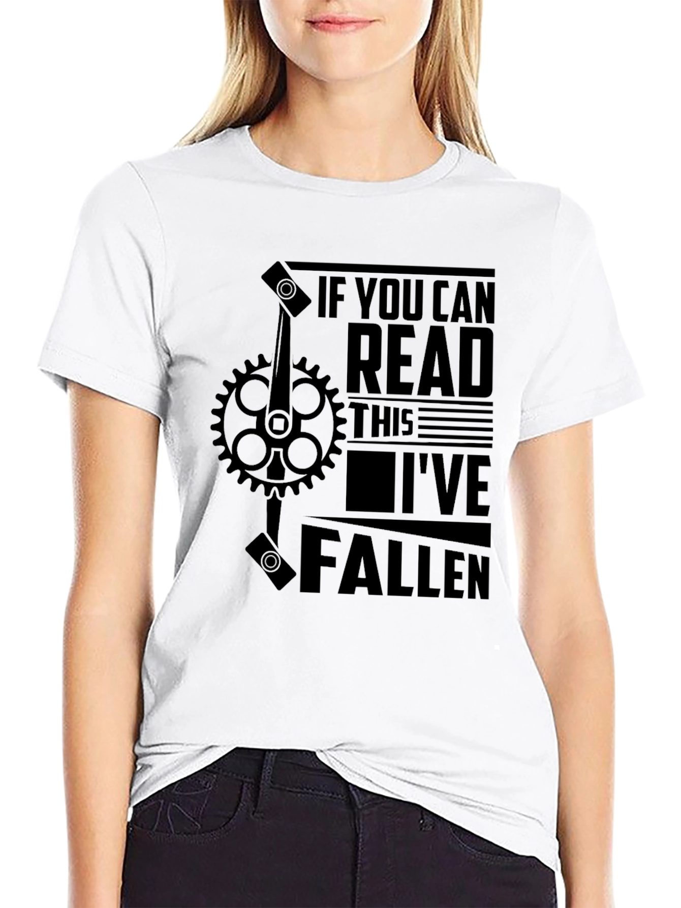 Funny Bike Fall T-Shirt - Read This Ive Fallen!
