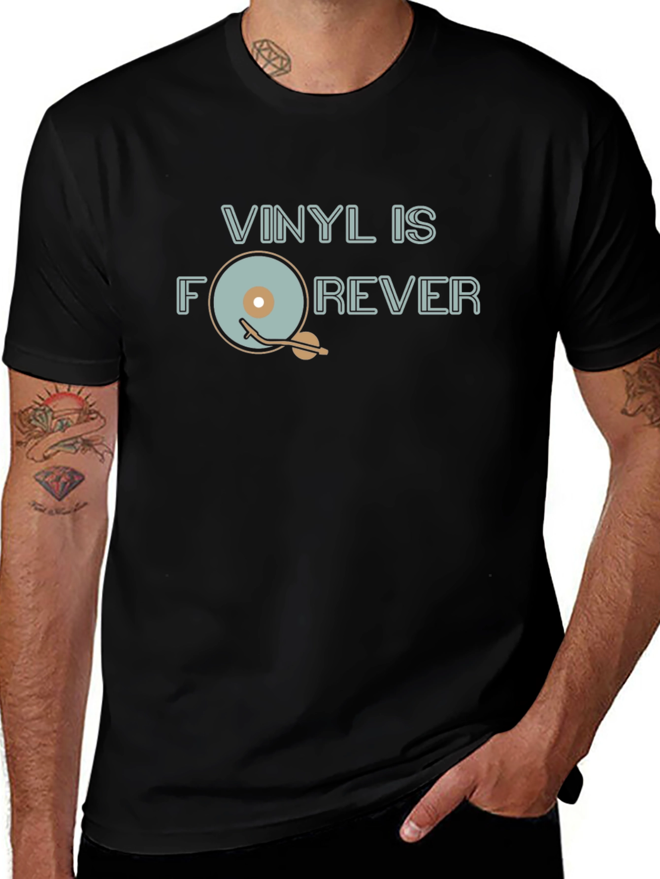 Vinyl is Forever Graphic Tee - Music Lover Shirt