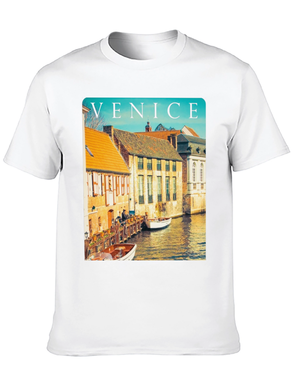 Venice Cityscape Graphic Tee - Classic Travel Shirt