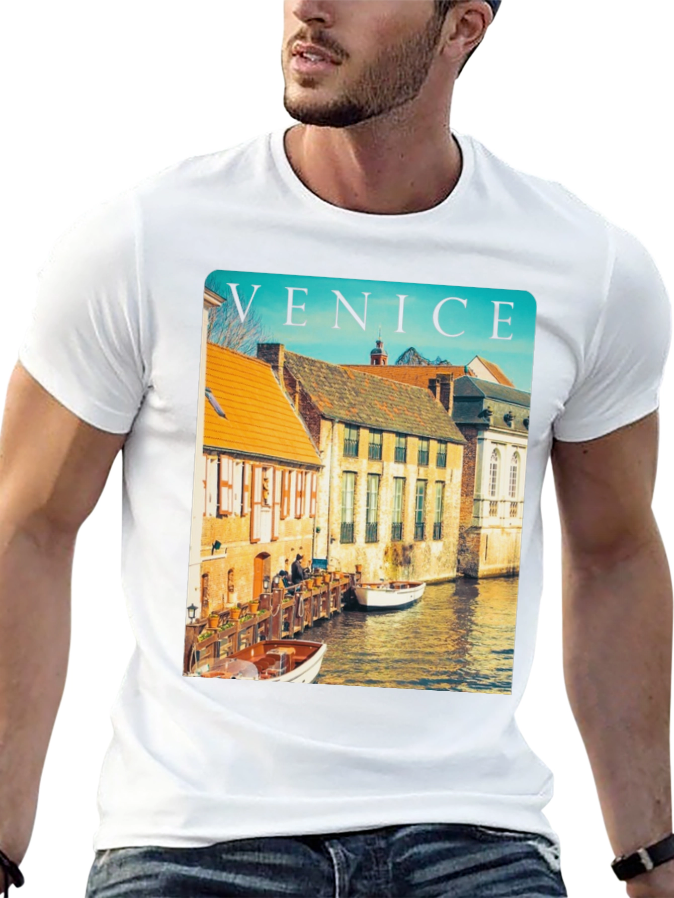 Venice Cityscape Graphic Tee - Classic Travel Shirt