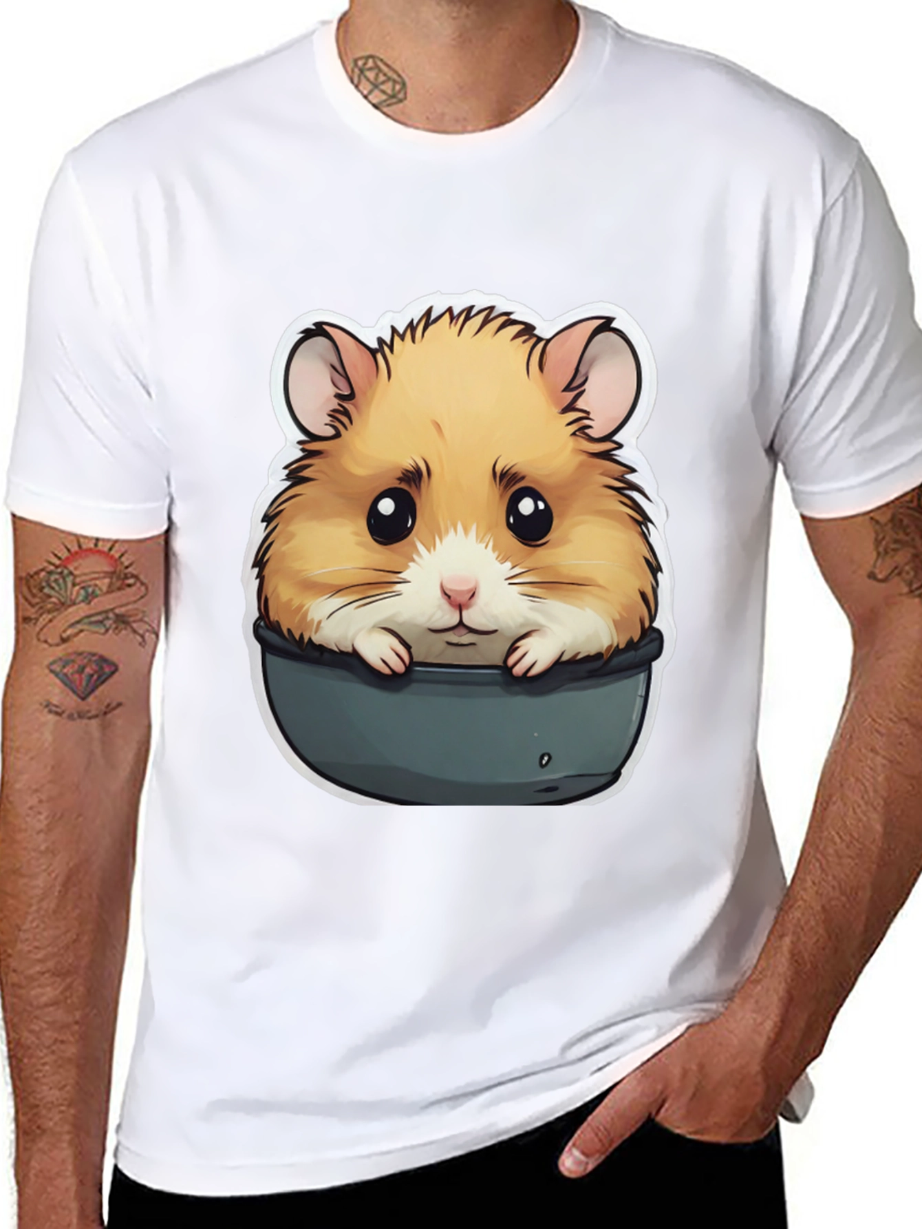 Hamster in Pot T-Shirt - Cute Pet Graphic Tee