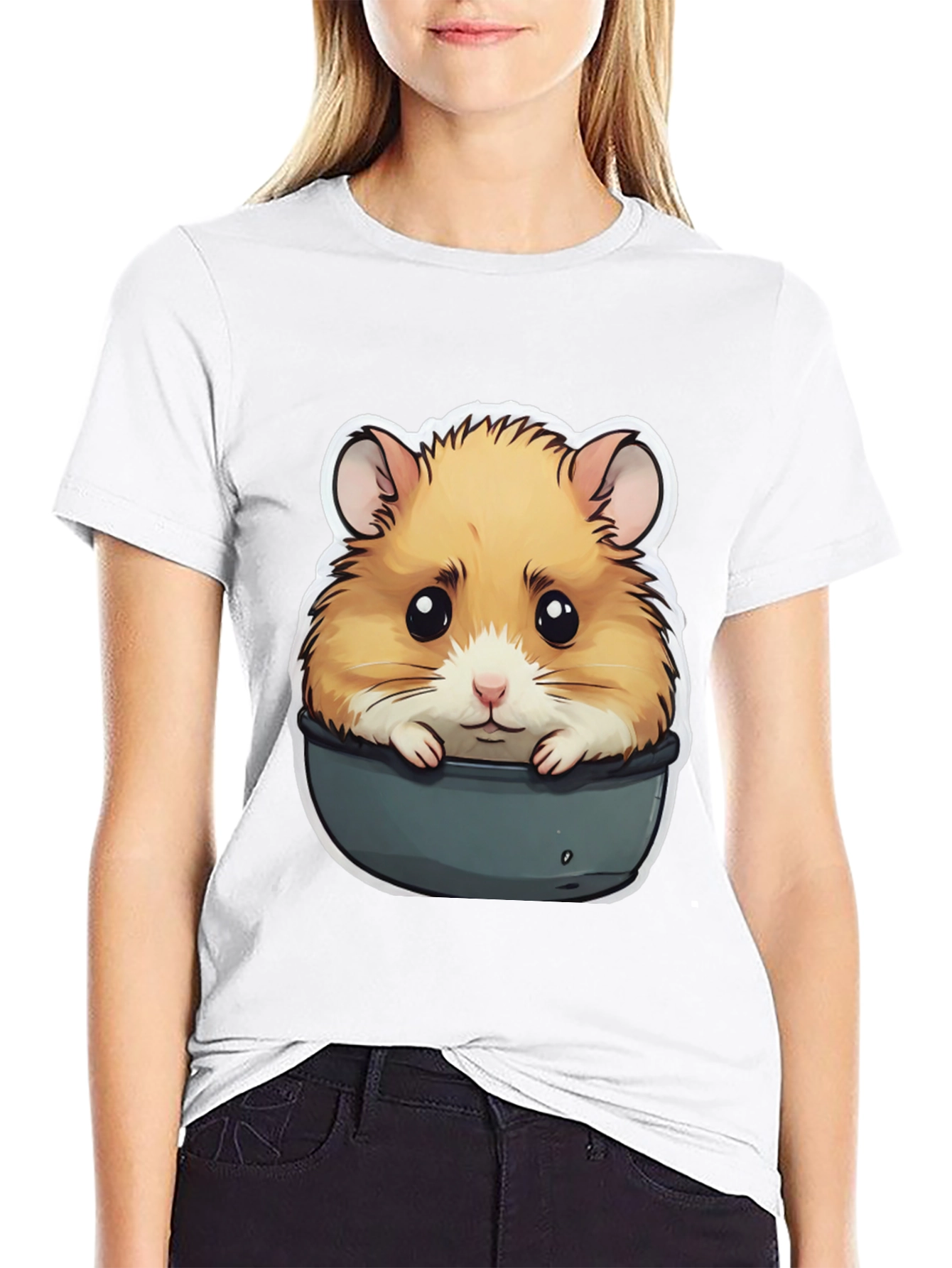 Hamster in Pot T-Shirt - Cute Pet Graphic Tee