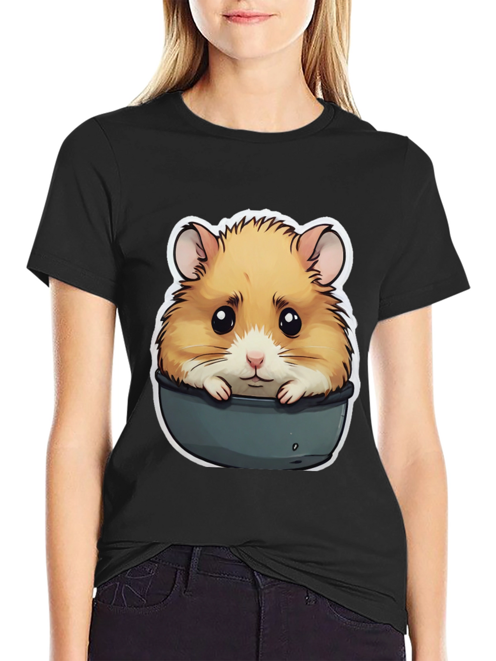 Hamster in Pot T-Shirt - Cute Pet Graphic Tee