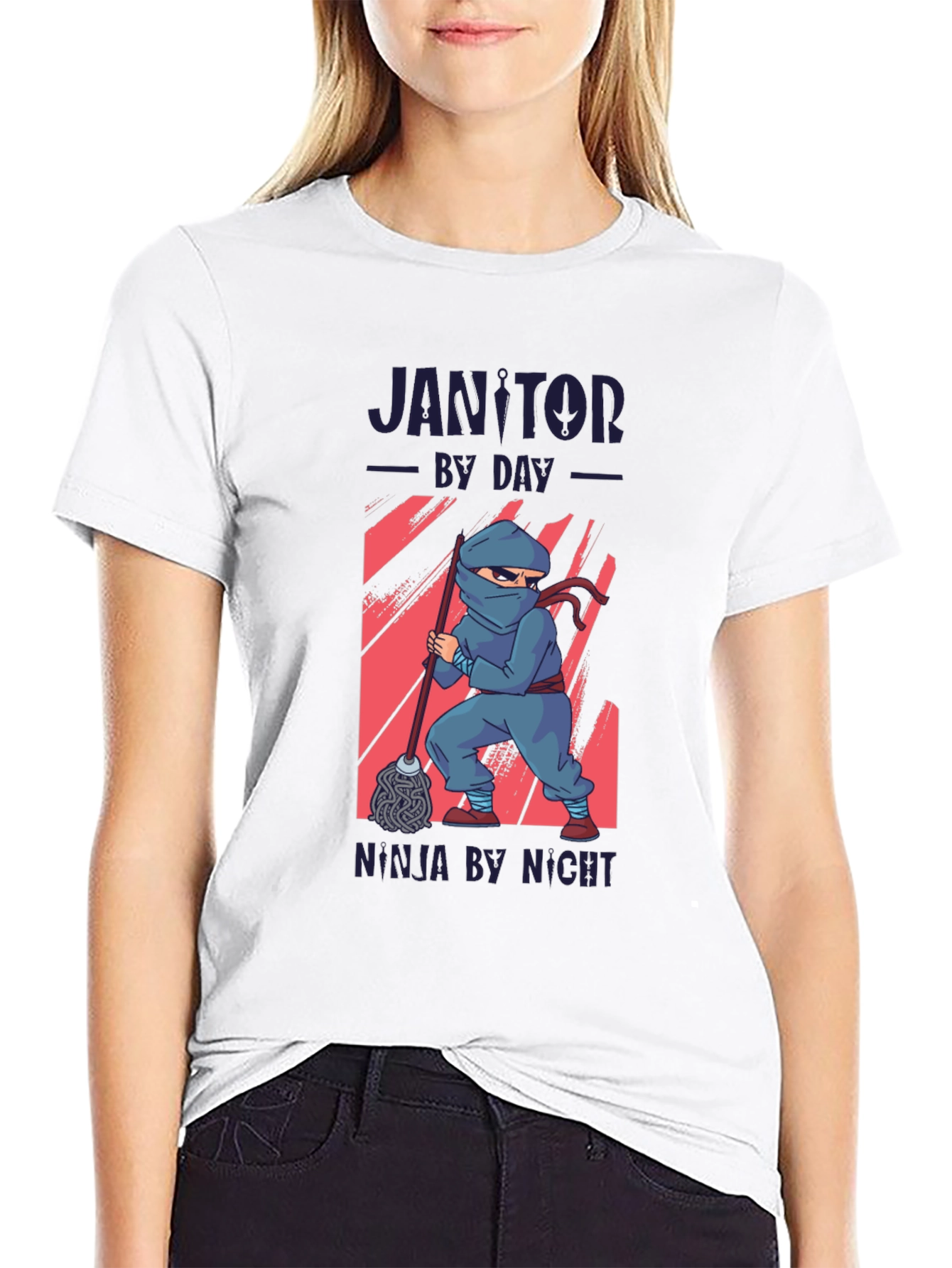 Janitor by Day Ninja by Night Graphic Tee