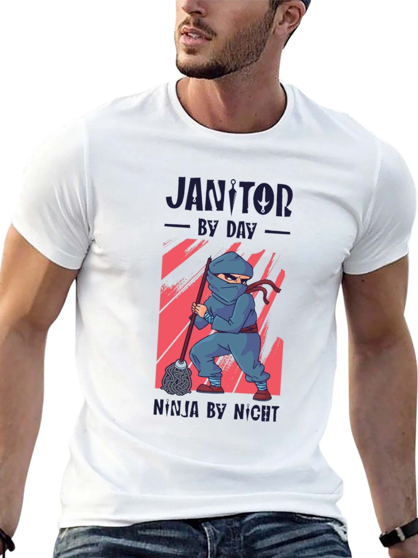 Janitor by Day Ninja by Night Graphic Tee
