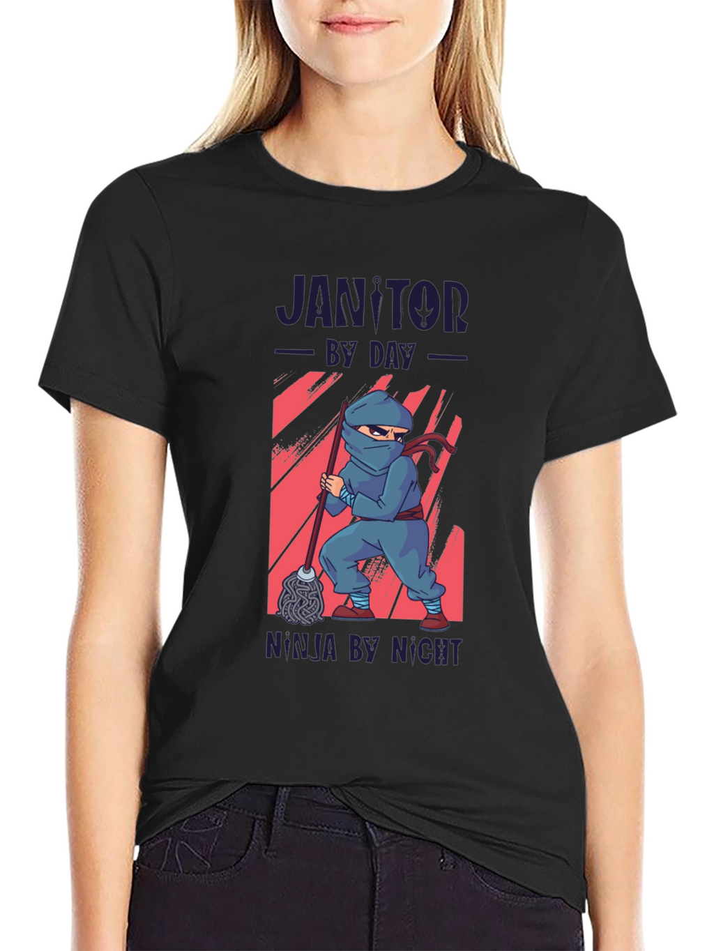 Janitor by Day Ninja by Night Graphic Tee