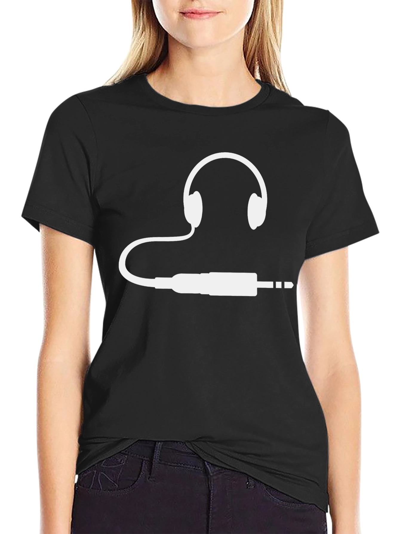Headphone Jack Graphic Tee - Music Lover T-Shirt