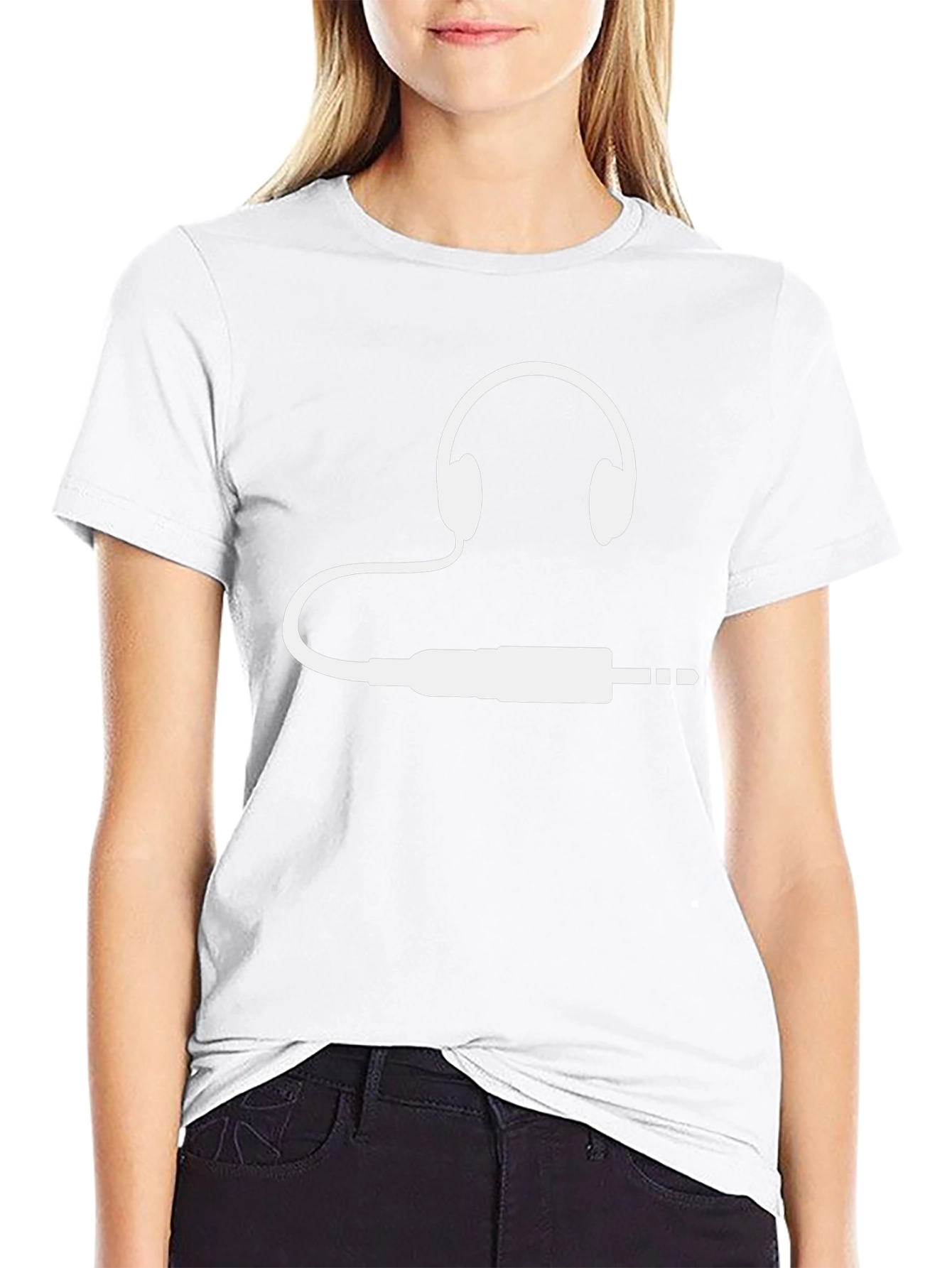 Headphone Jack Graphic Tee - Music Lover T-Shirt