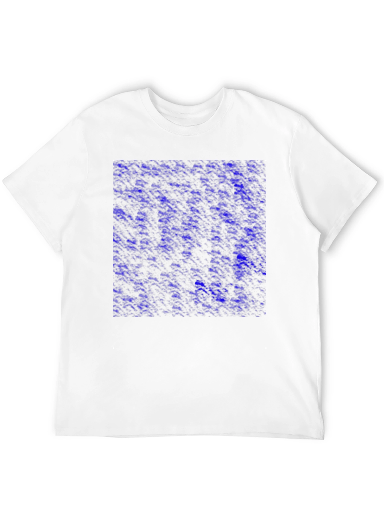 Abstract Blue Pattern Mens Black T-Shirt