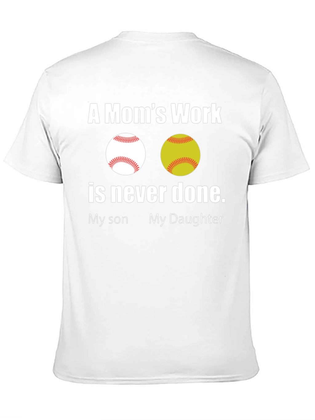Moms Work Baseball/Softball T-Shirt