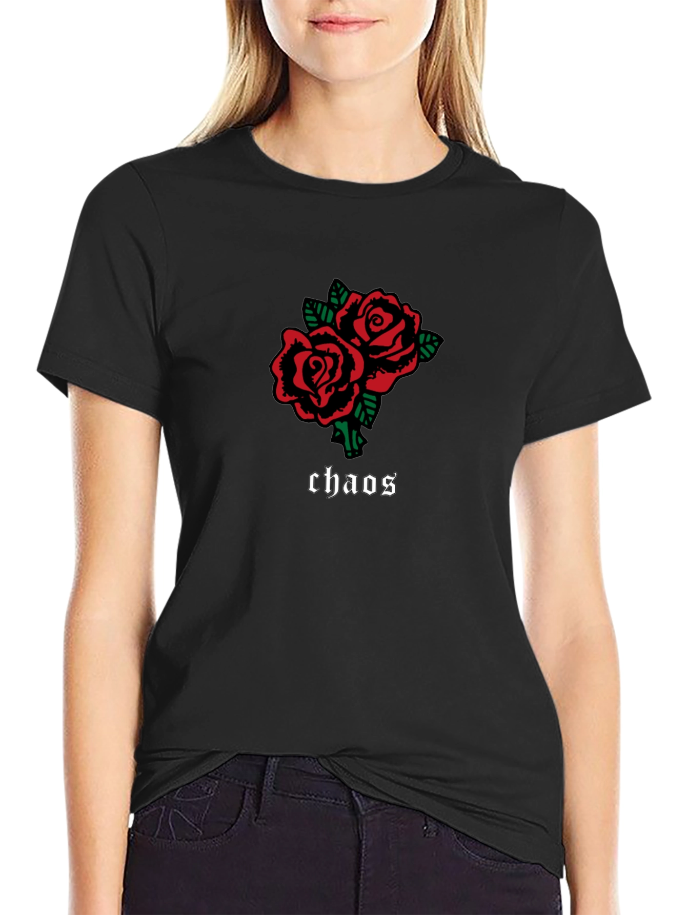 Black Roses Chaos Graphic Tee
