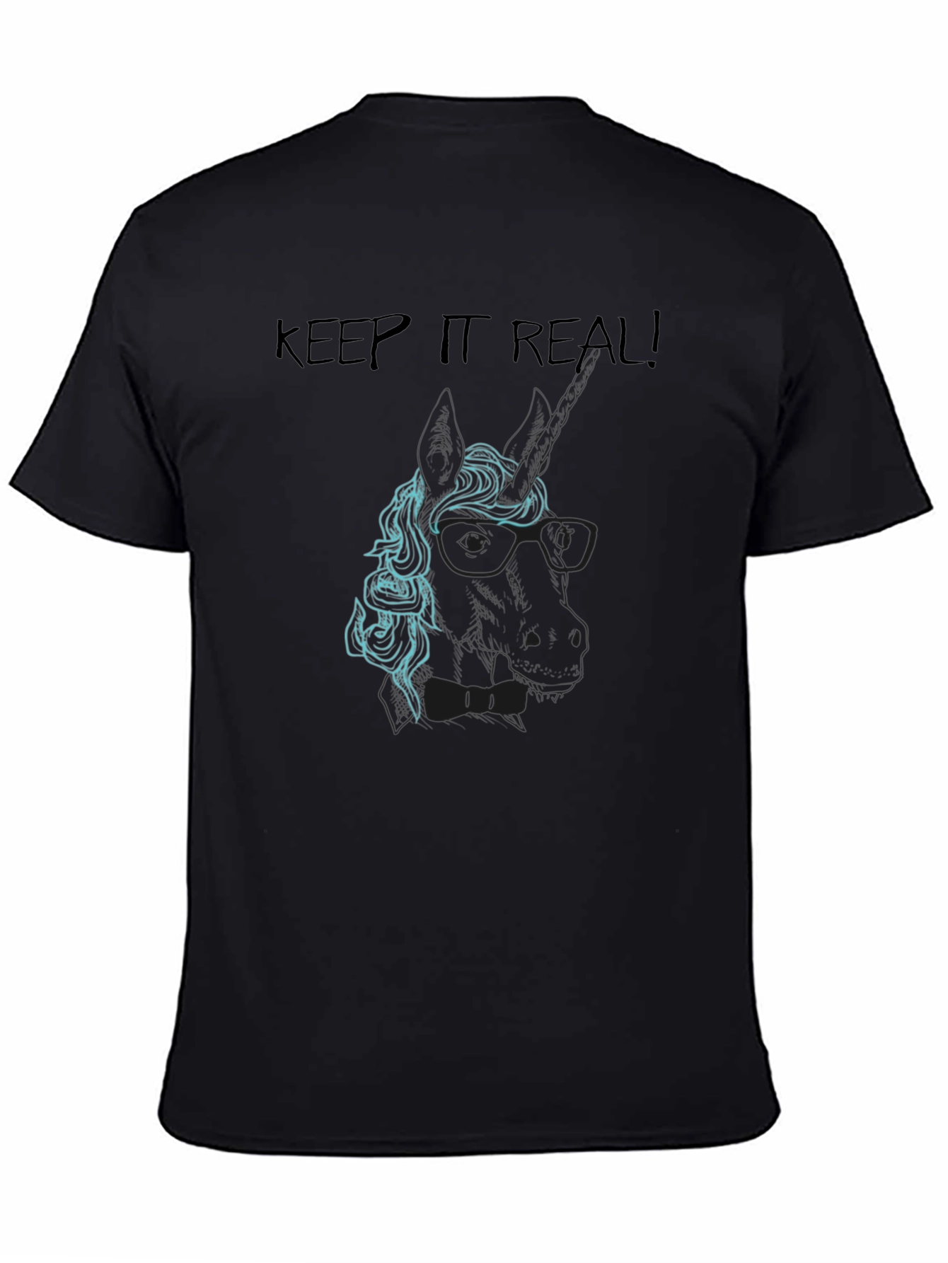 Keep It Real Graphic T-Shirt - Black Cotton Tee