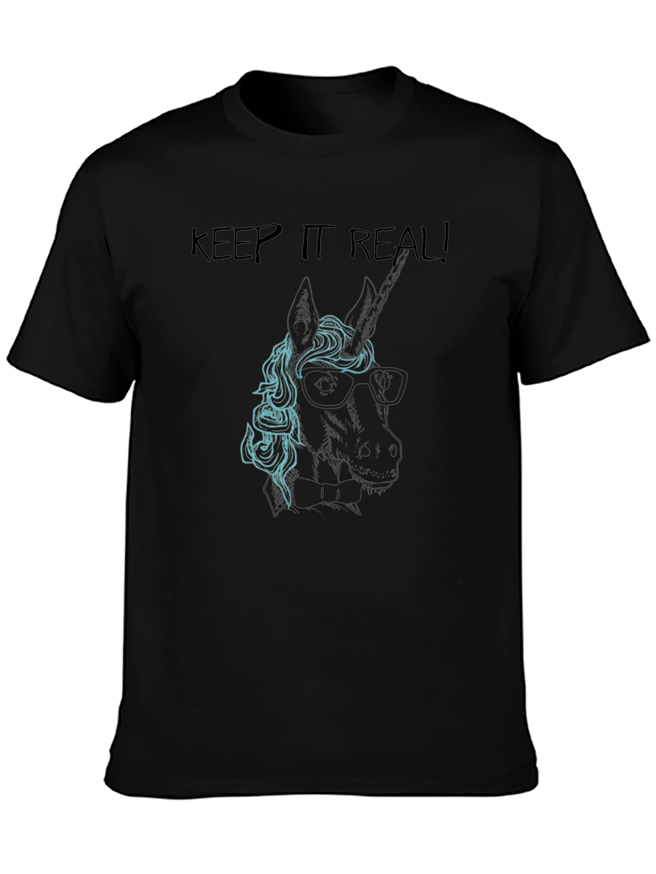 Keep It Real Graphic T-Shirt - Black Cotton Tee