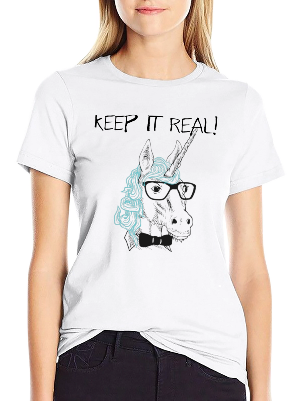 Keep It Real Graphic T-Shirt - Black Cotton Tee