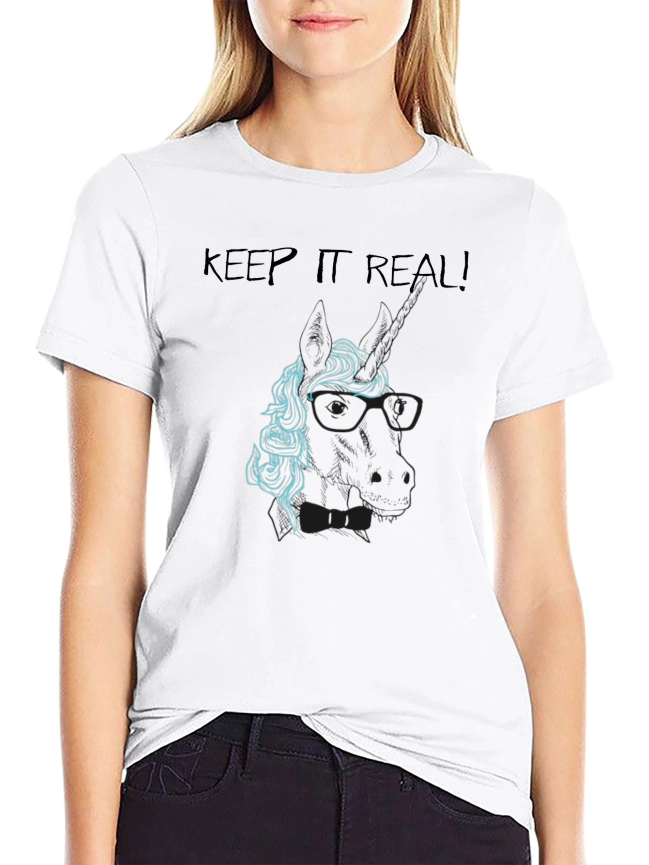 Keep It Real Graphic T-Shirt - Black Cotton Tee
