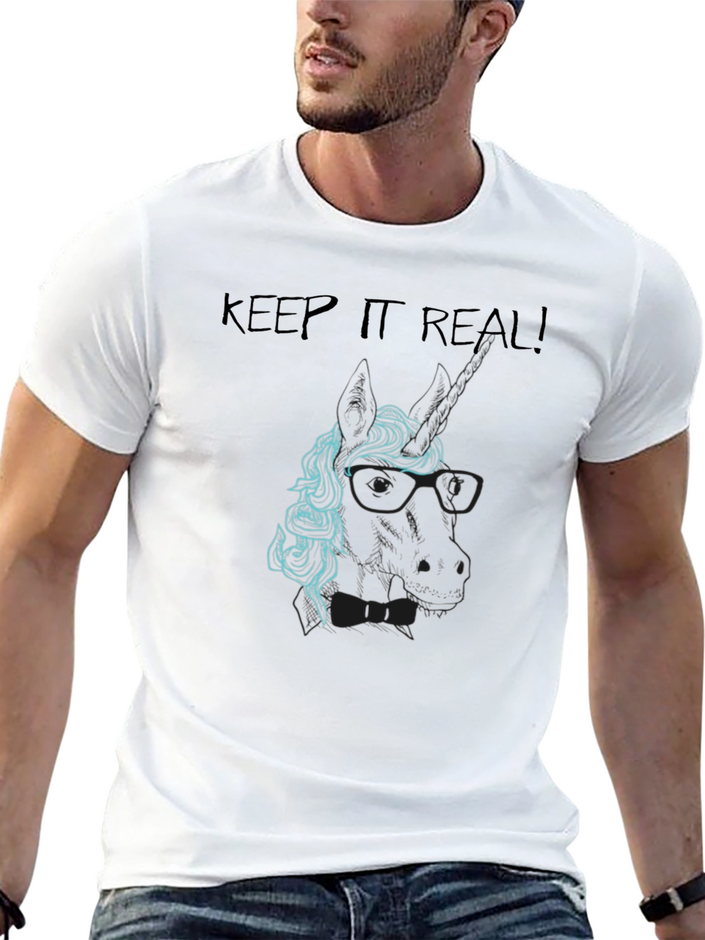 Keep It Real Graphic T-Shirt - Black Cotton Tee