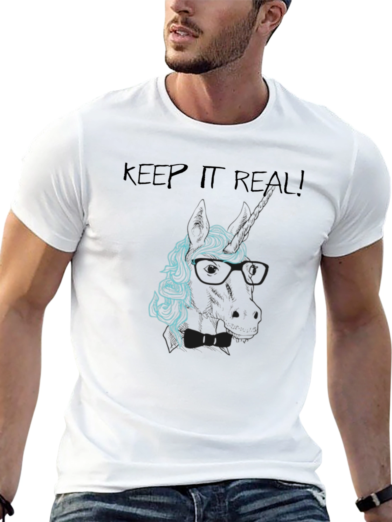Keep It Real Graphic T-Shirt - Black Cotton Tee