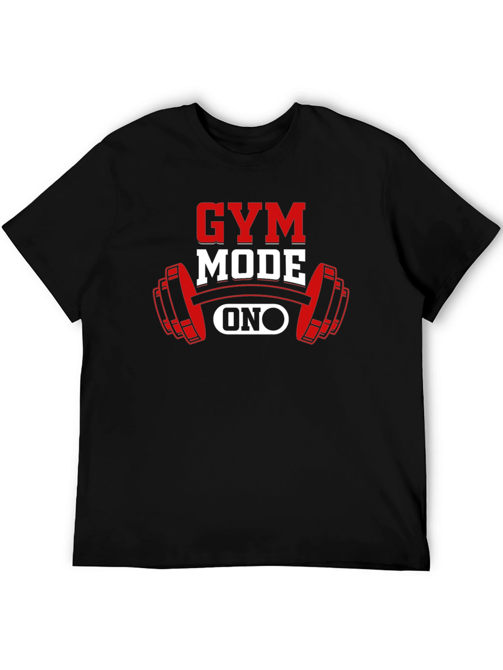 Gym Mode On T-Shirt - Black Fitness Apparel