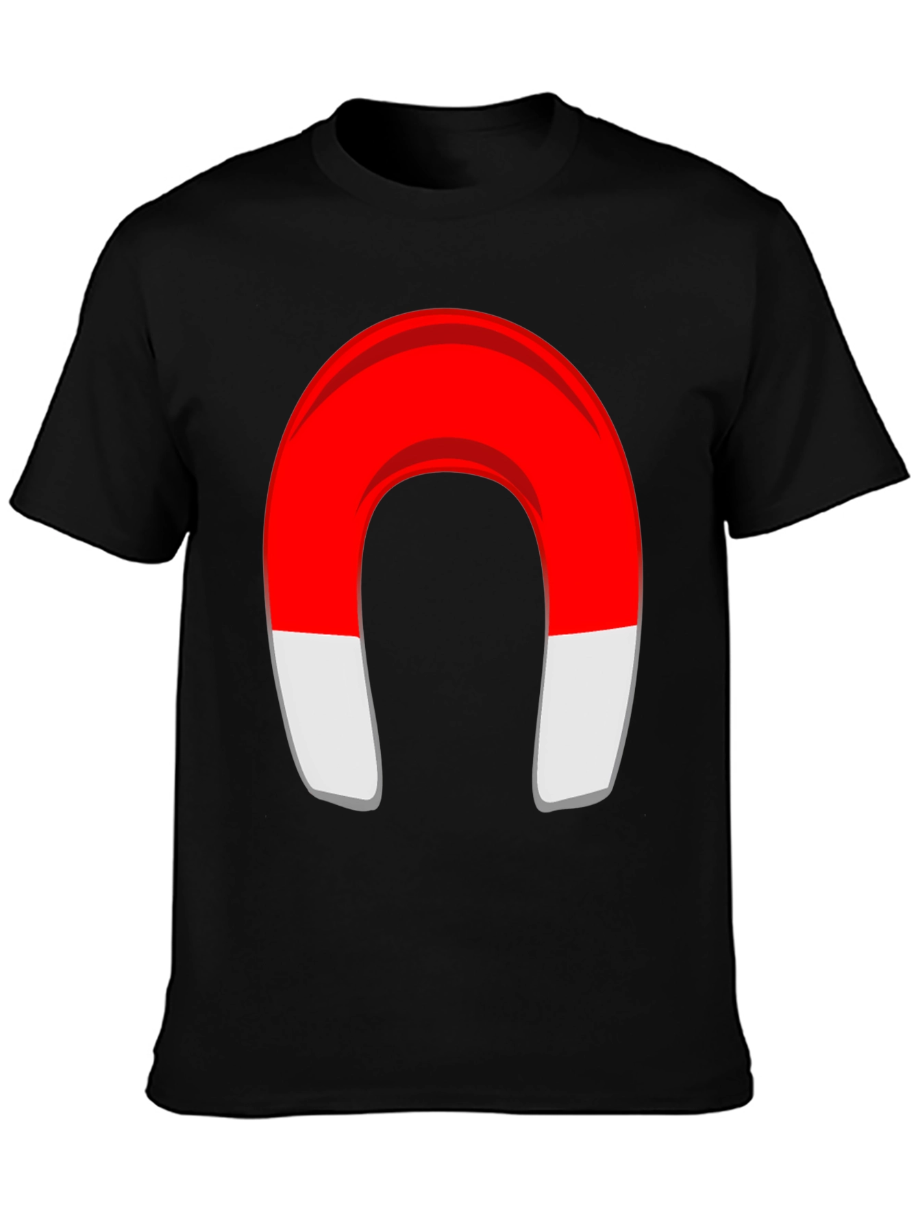 Magnet Graphic T-Shirt - Black Cotton Blend Tee