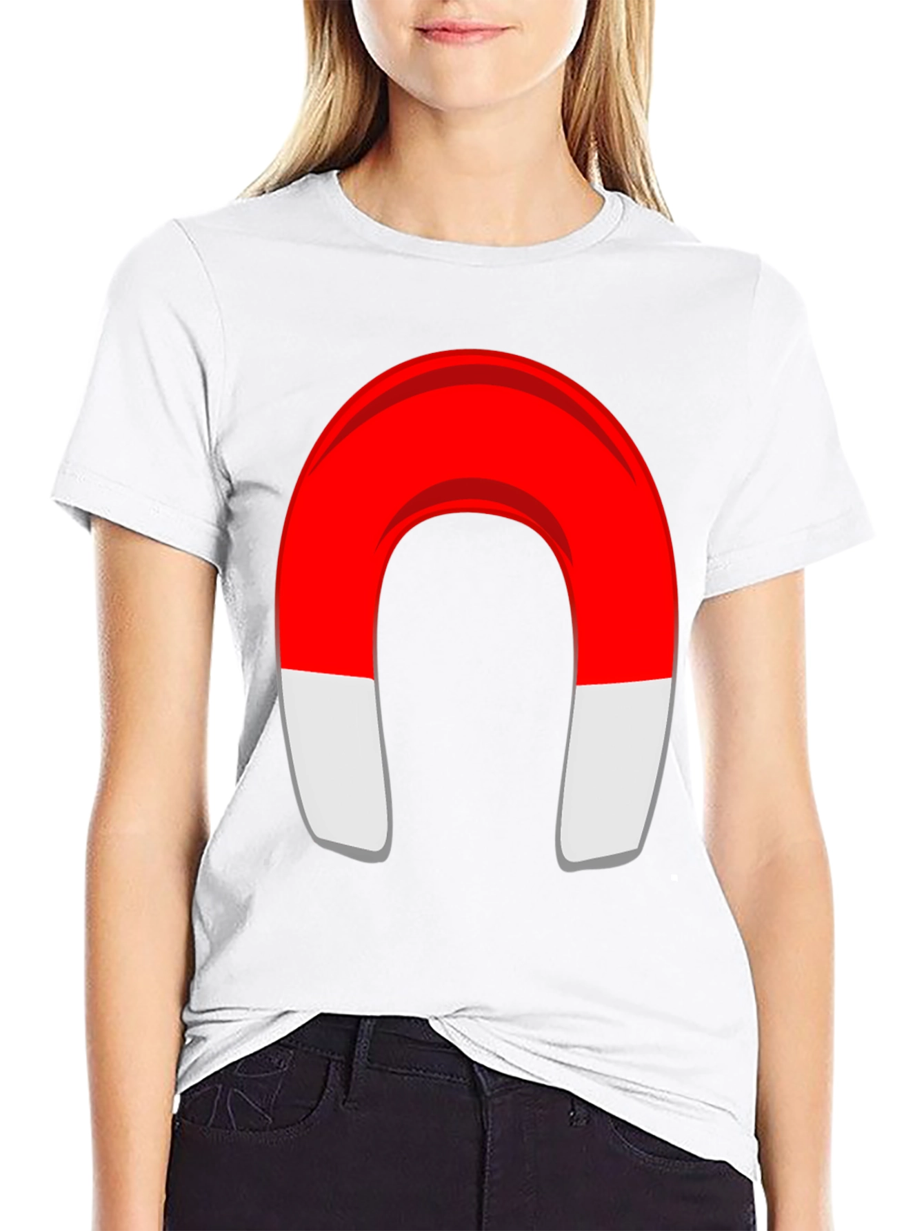 Magnet Graphic T-Shirt - Black Cotton Blend Tee