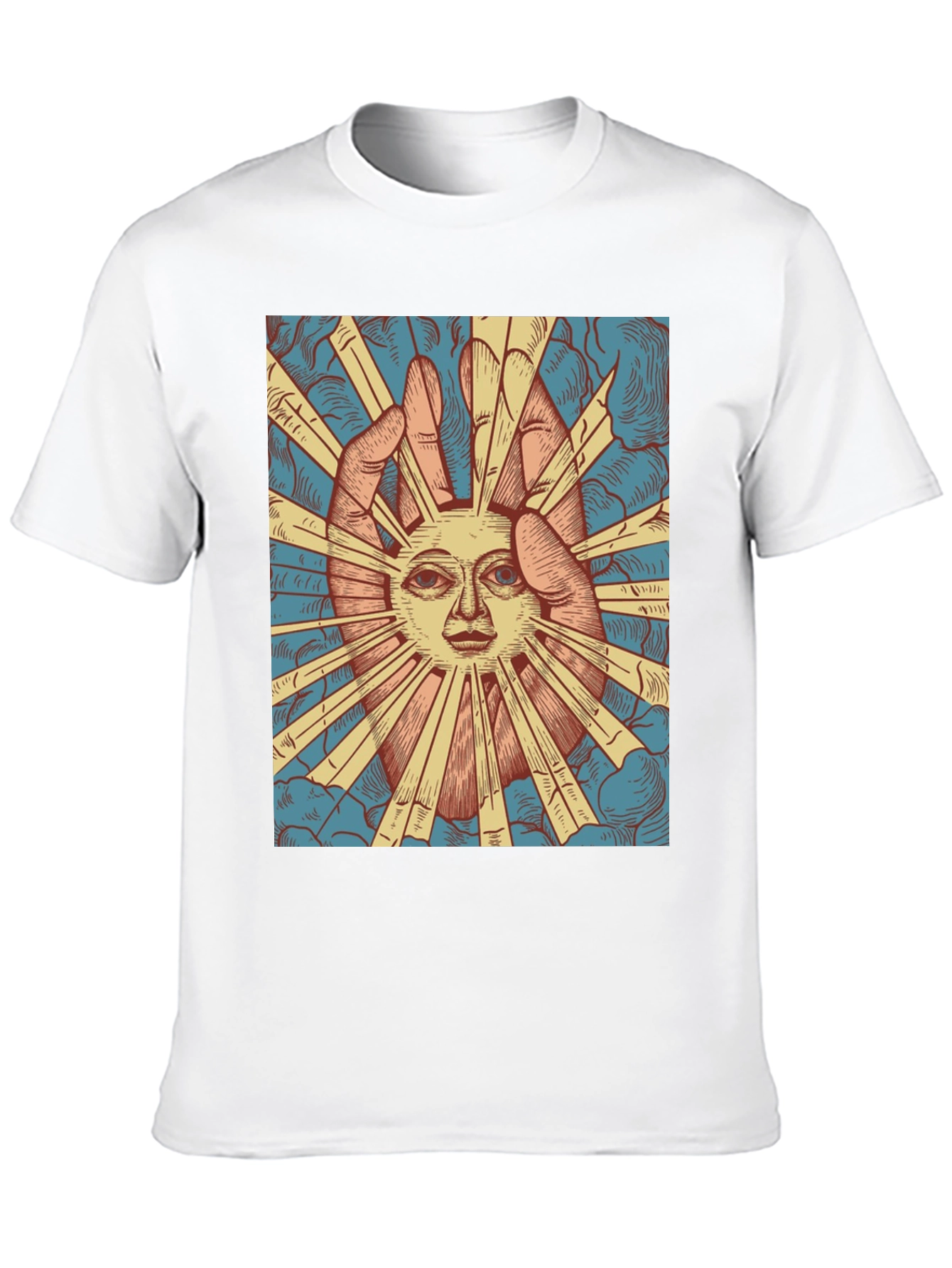 Sun Face Graphic Tee - Unique Design