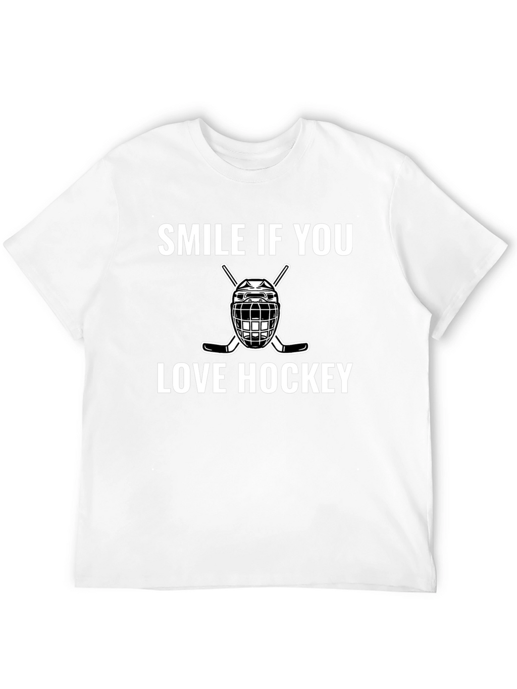 Smile If You Love Hockey Graphic T-Shirt