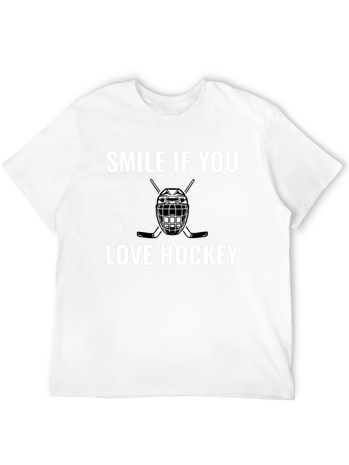 Smile If You Love Hockey Graphic T-Shirt
