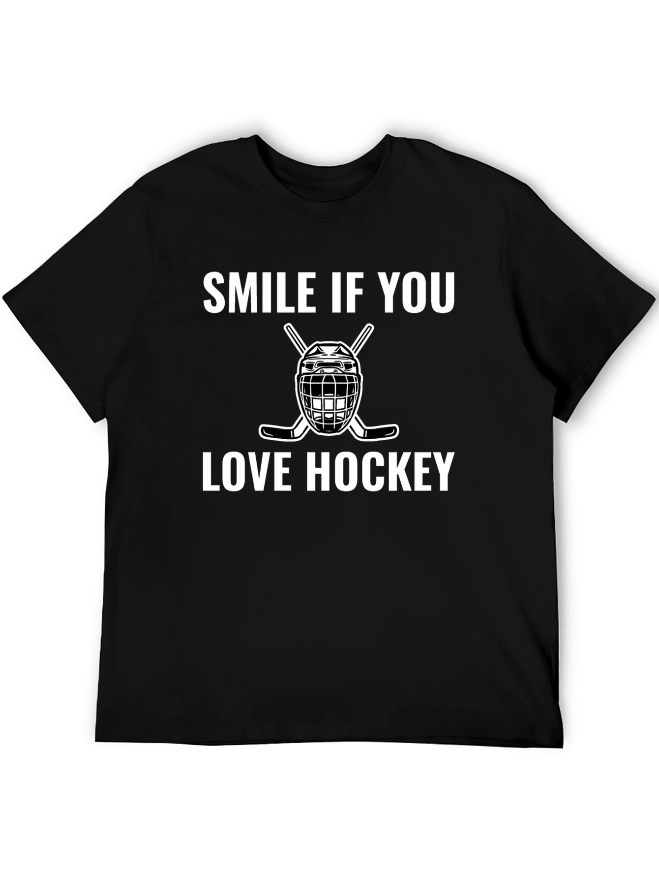 Smile If You Love Hockey Graphic T-Shirt