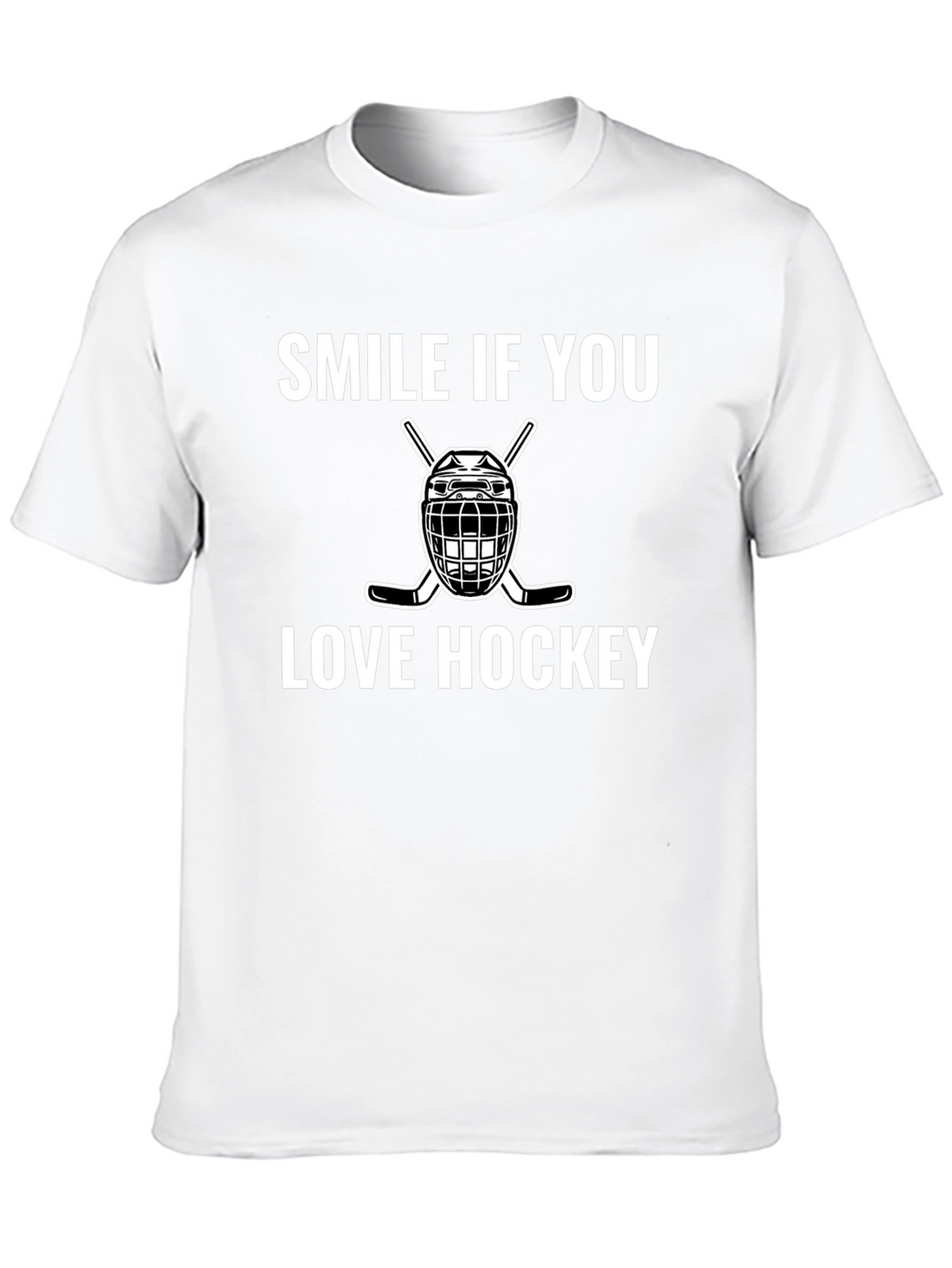 Smile If You Love Hockey Graphic T-Shirt