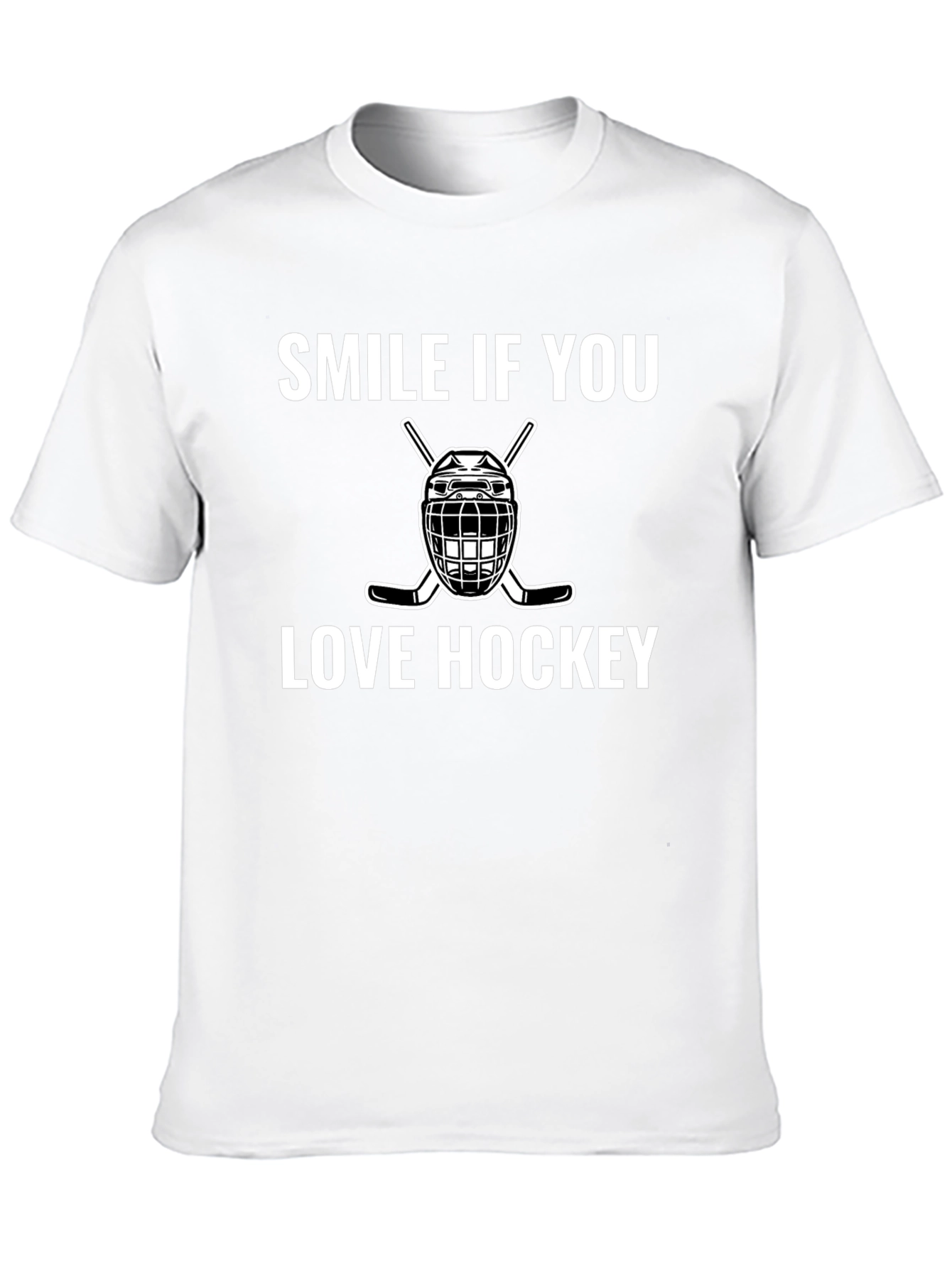 Smile If You Love Hockey Graphic T-Shirt