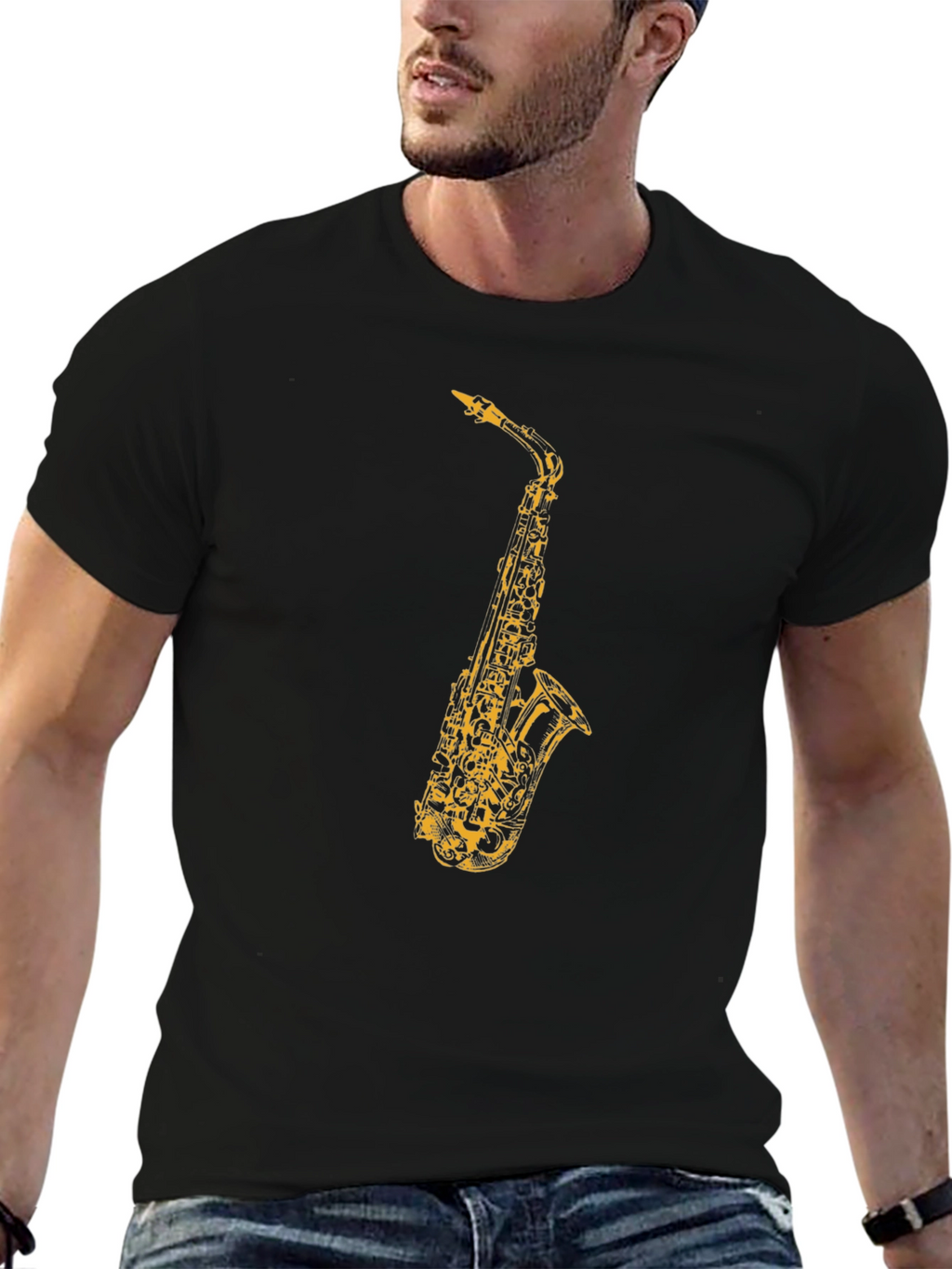 Saxophone Graphic T-Shirt - Music Lover Tee