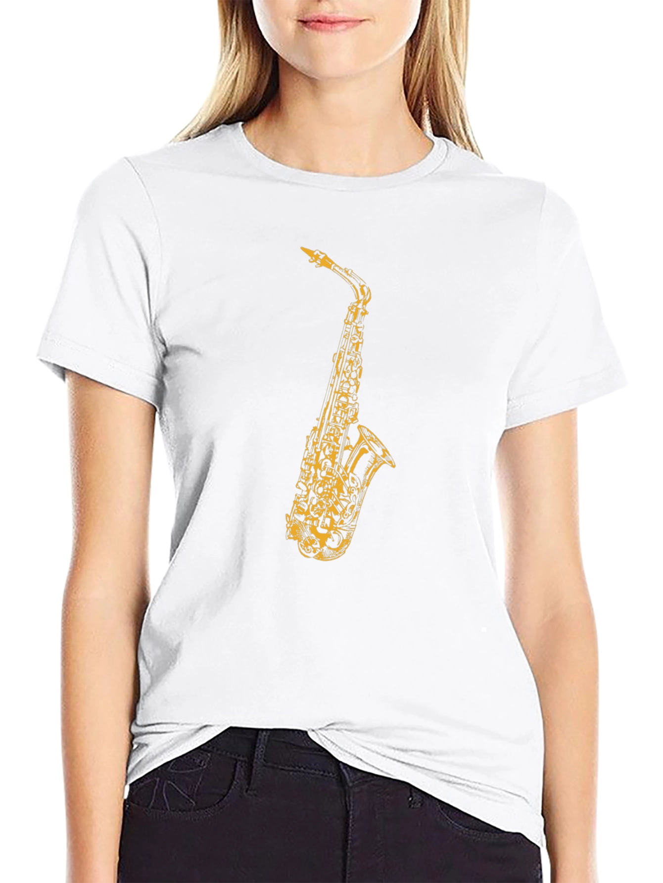 Saxophone Graphic T-Shirt - Music Lover Tee