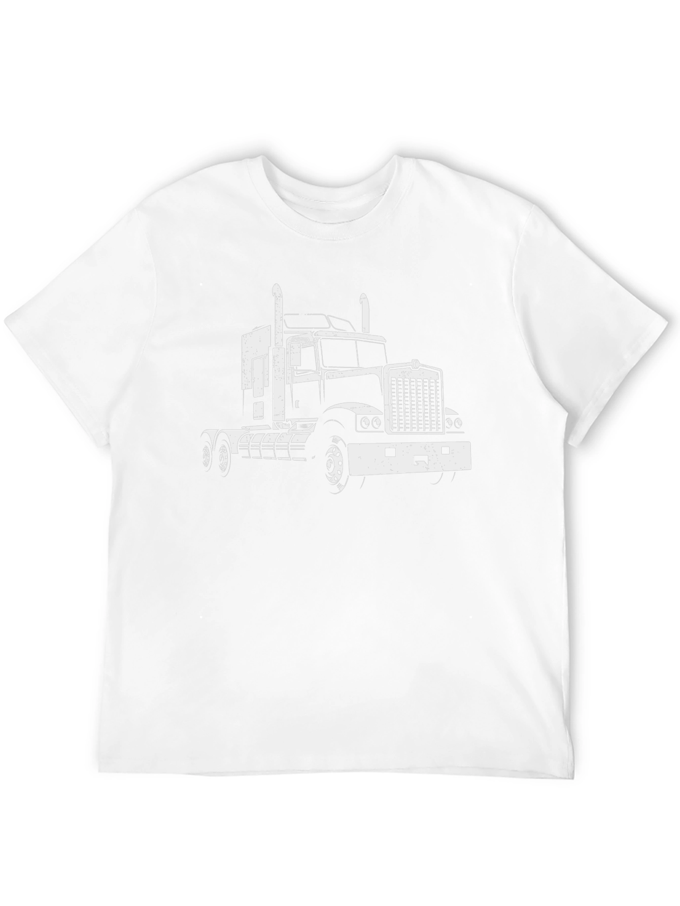 Truck Graphic Tee - Black Cotton Blend T-Shirt