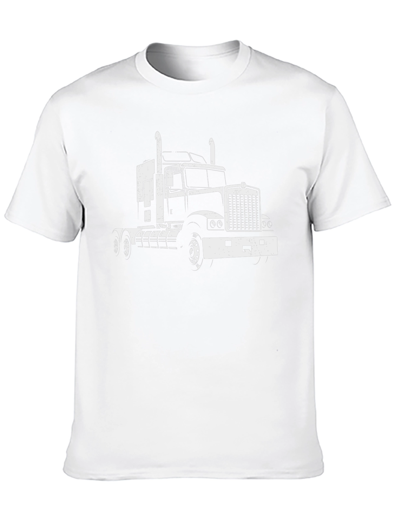 Truck Graphic Tee - Black Cotton Blend T-Shirt