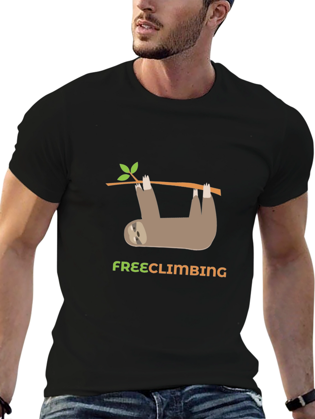 Sloth Free Climbing Graphic T-Shirt