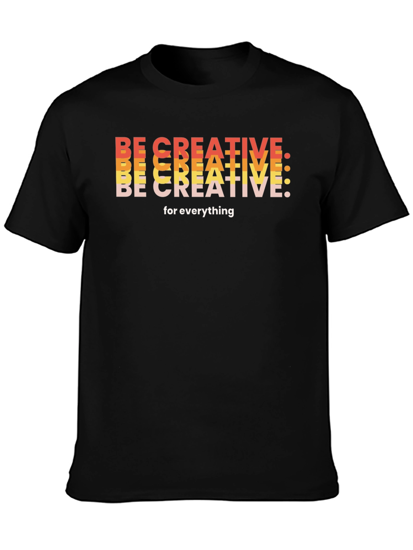 Be Creative Graphic Tee - Black Short Sleeve T-Shirt