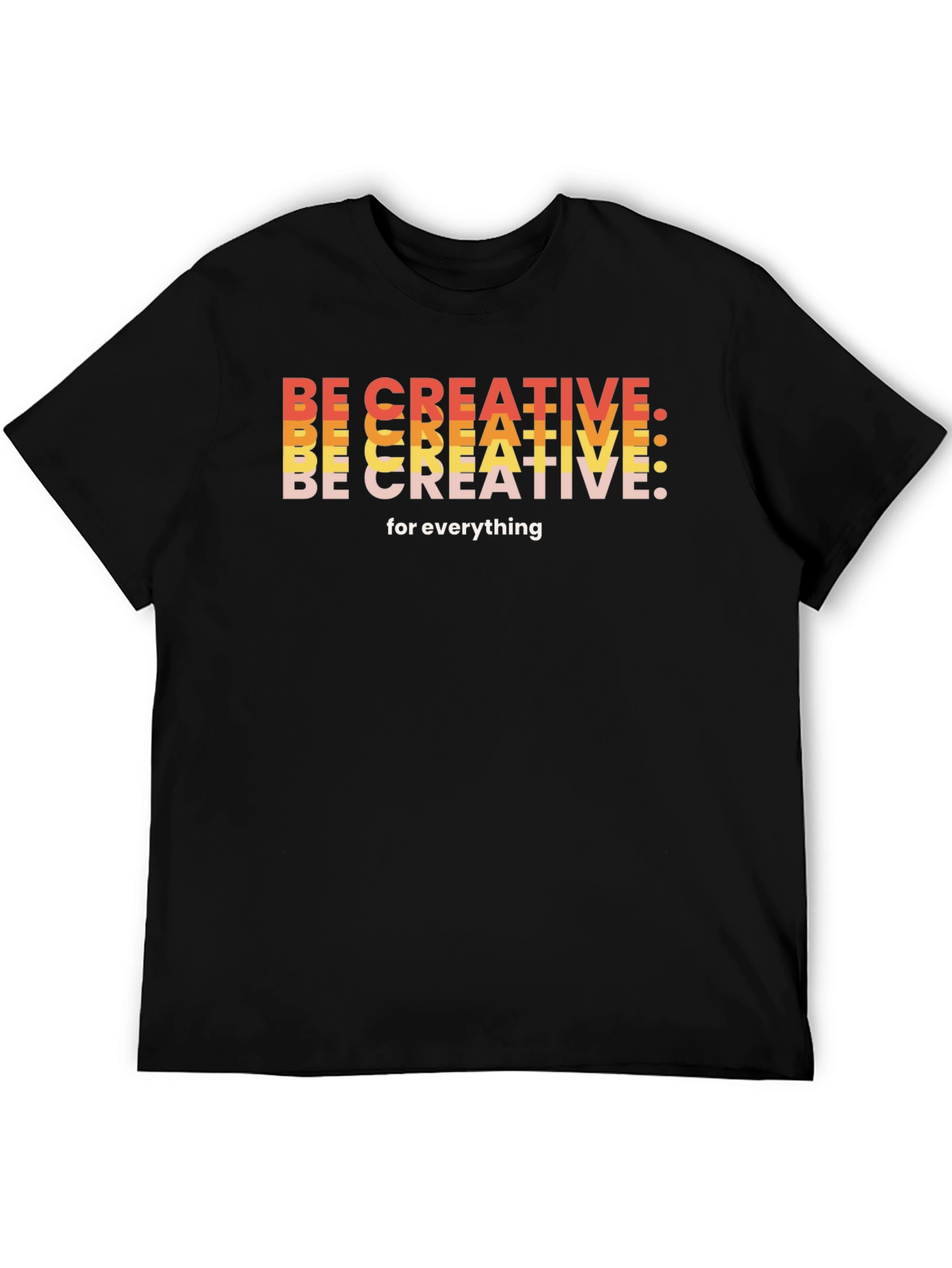 Be Creative Graphic Tee - Black Short Sleeve T-Shirt