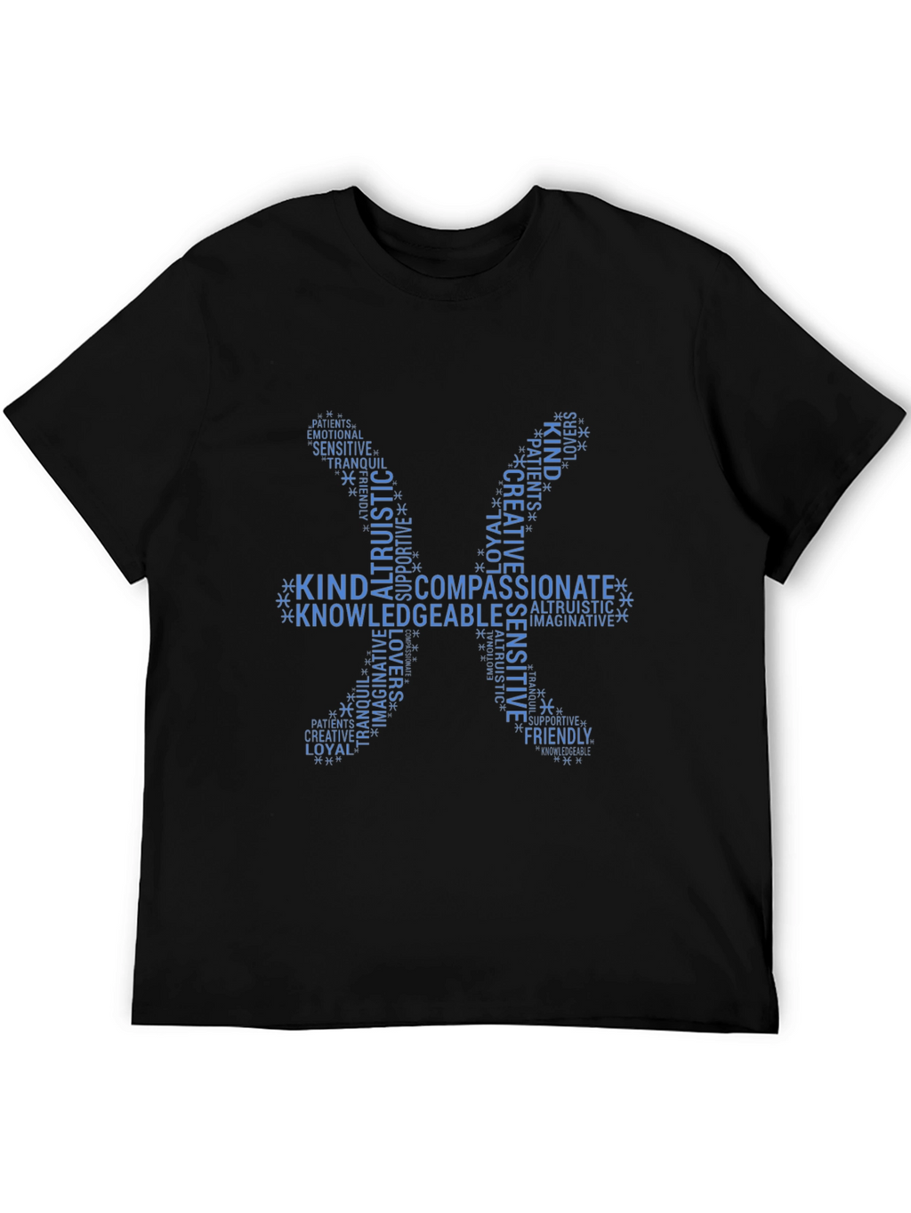 Pisces Zodiac Qualities Black T-Shirt