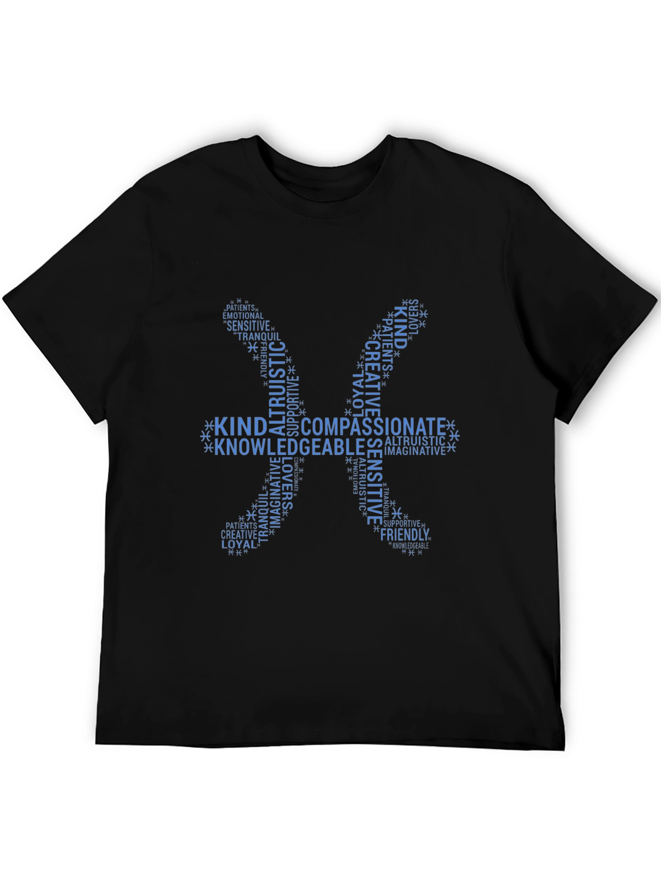 Pisces Zodiac Qualities Black T-Shirt