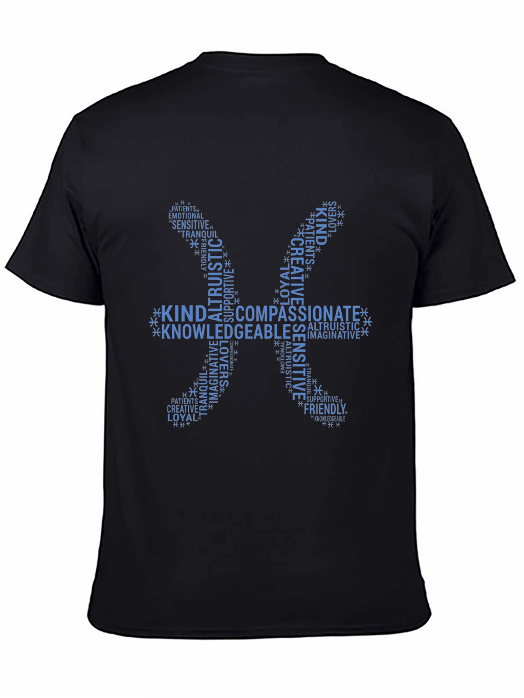 Pisces Zodiac Qualities Black T-Shirt