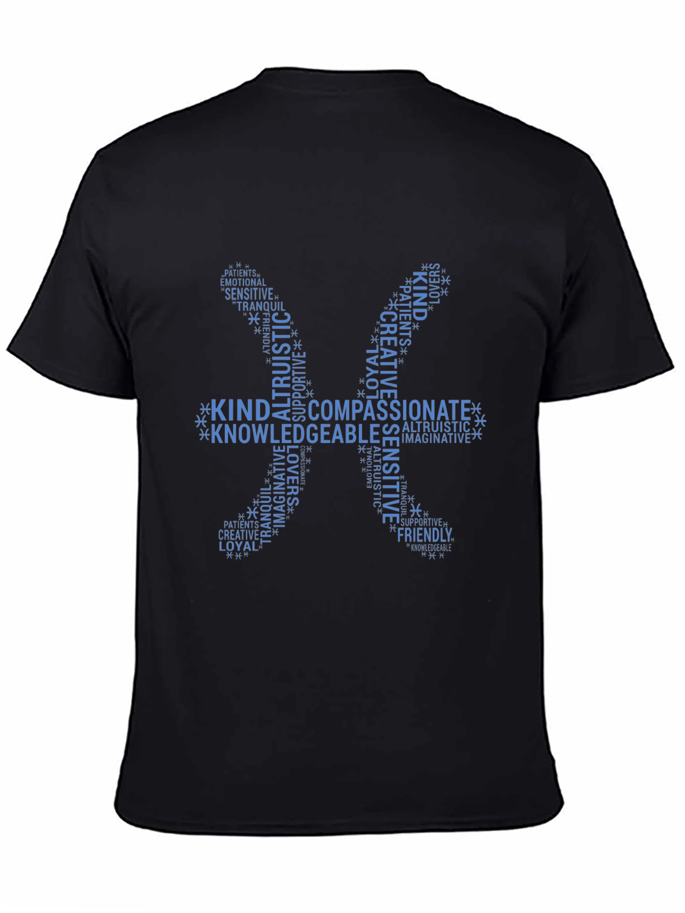Pisces Zodiac Qualities Black T-Shirt