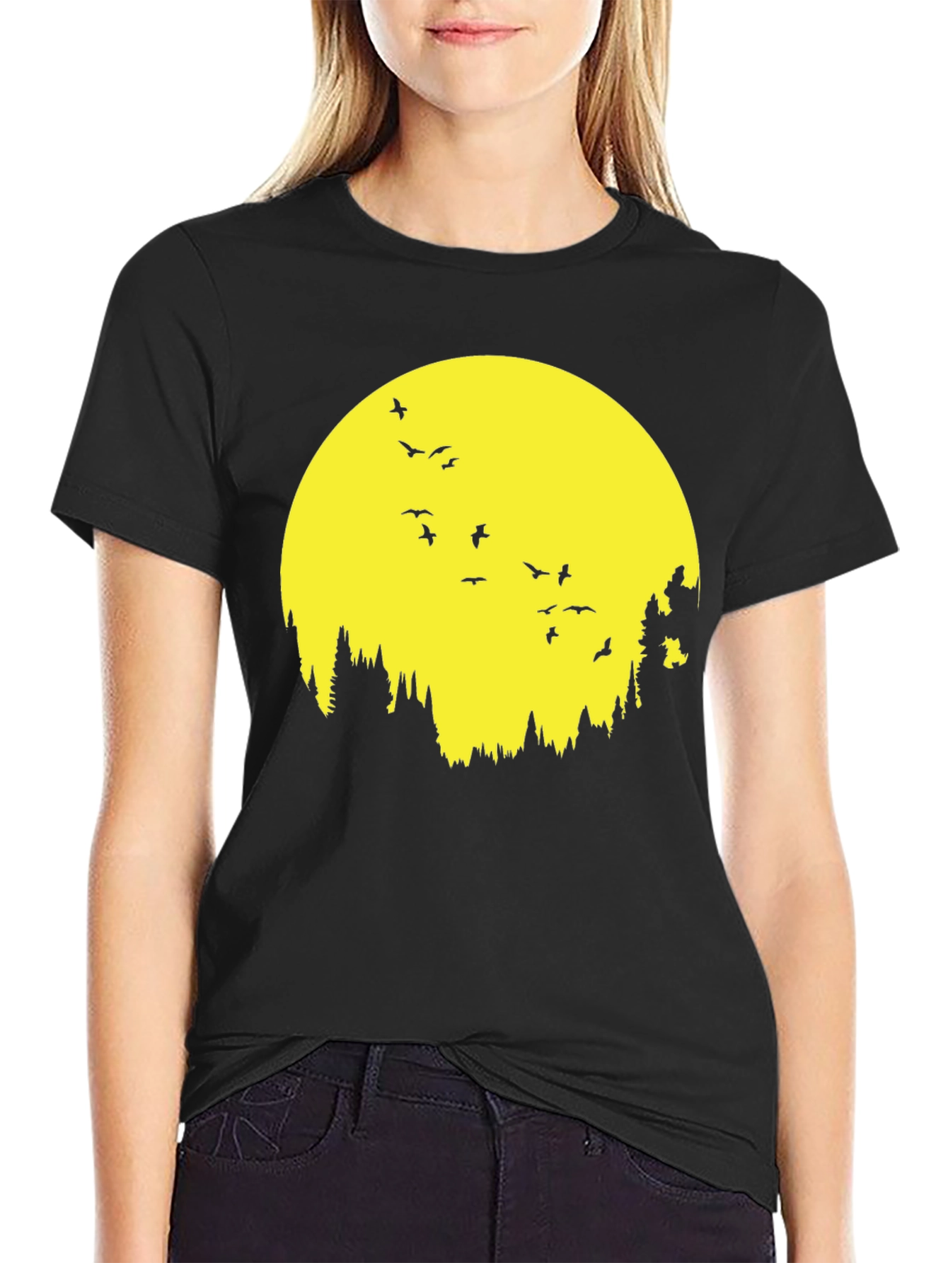 Nature Moon Bird T-Shirt