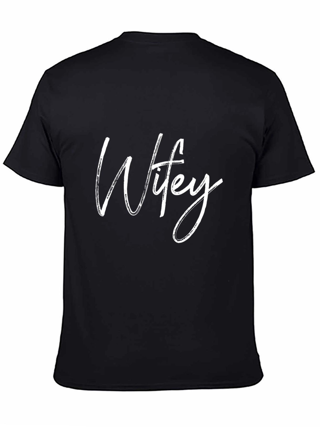Wifey Graphic Tee - Black Crewneck T-Shirt