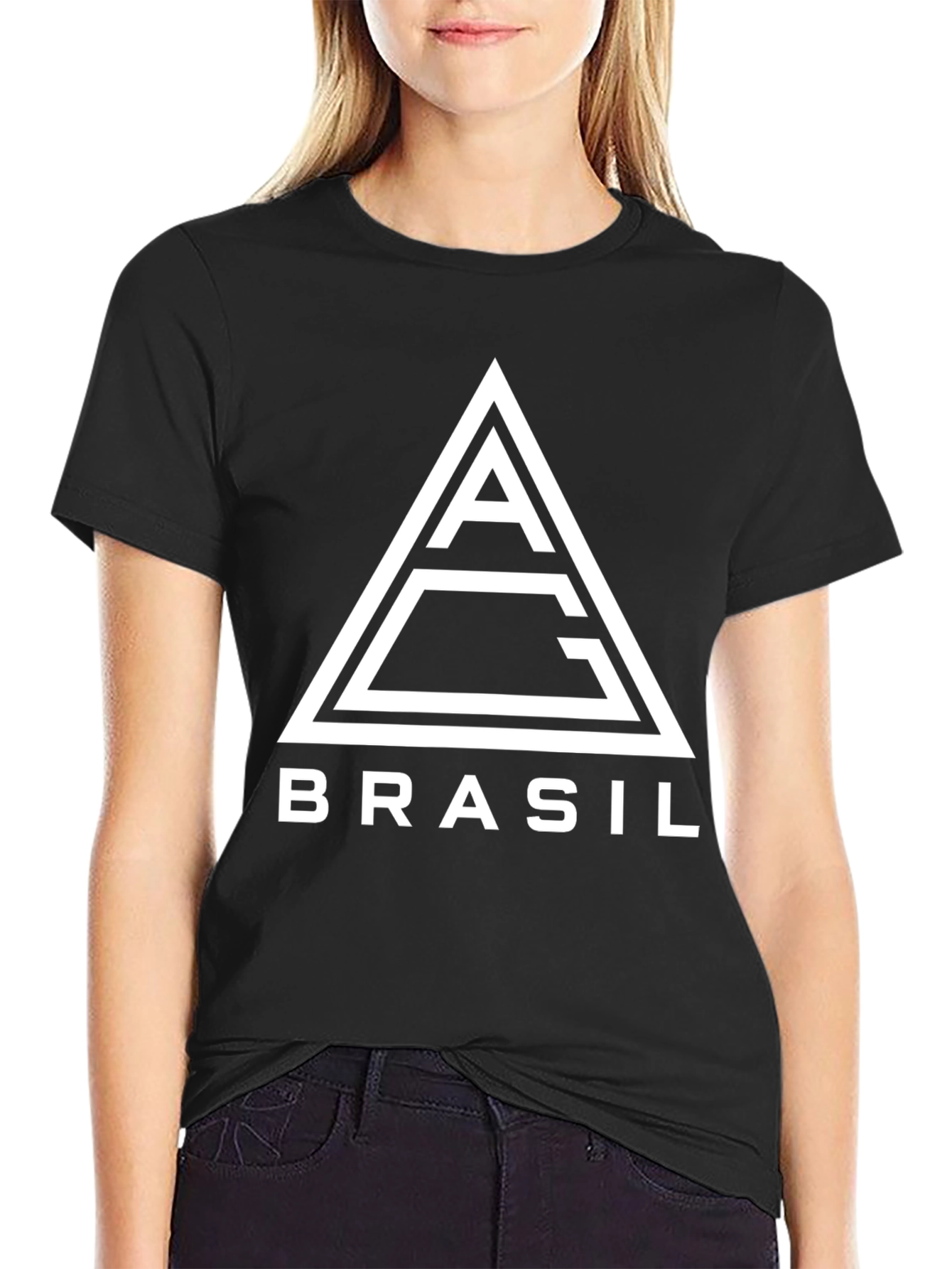 Brasil Graphic Tee: Modern Triangle Logo T-Shirt