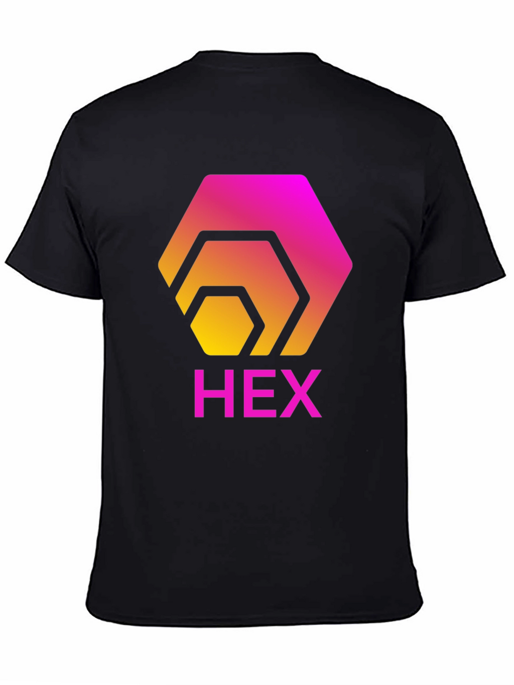 HEX Crypto T-Shirt - Gradient Hexagon Design