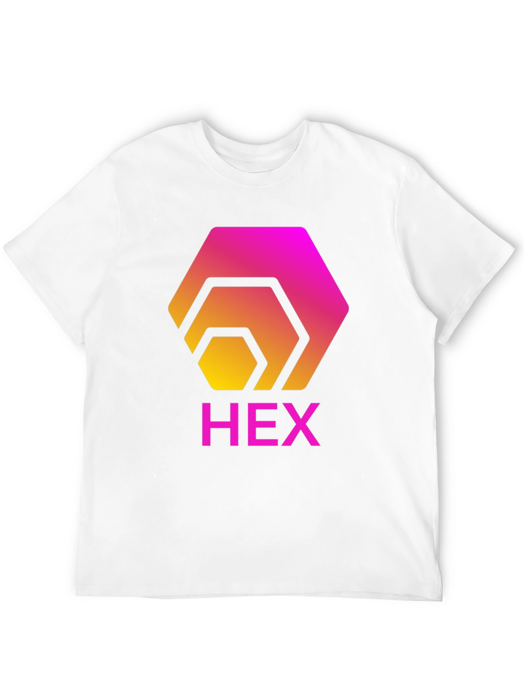HEX Crypto T-Shirt - Gradient Hexagon Design
