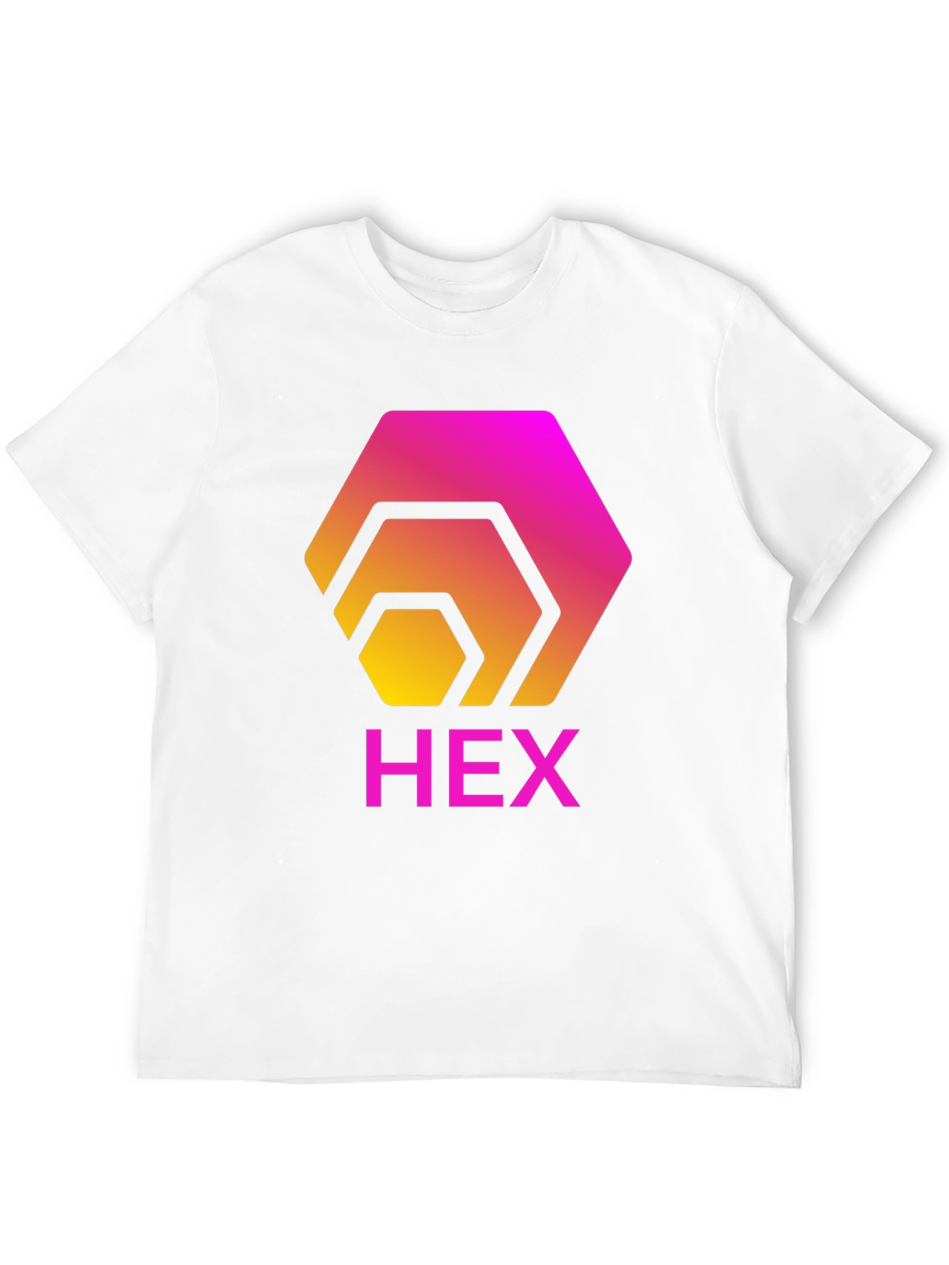 HEX Crypto T-Shirt - Gradient Hexagon Design