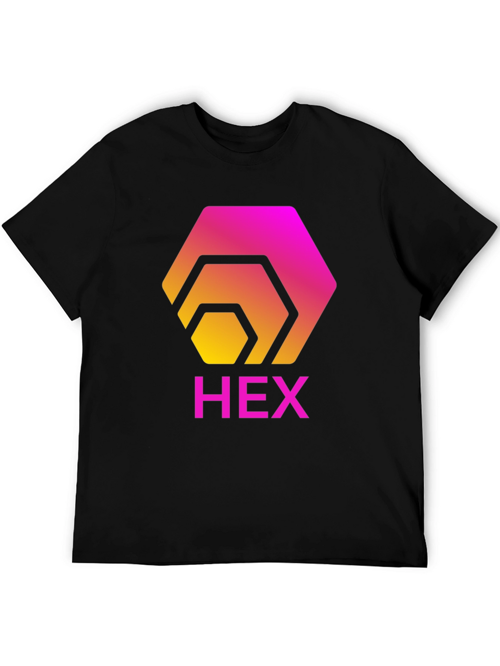 HEX Crypto T-Shirt - Gradient Hexagon Design