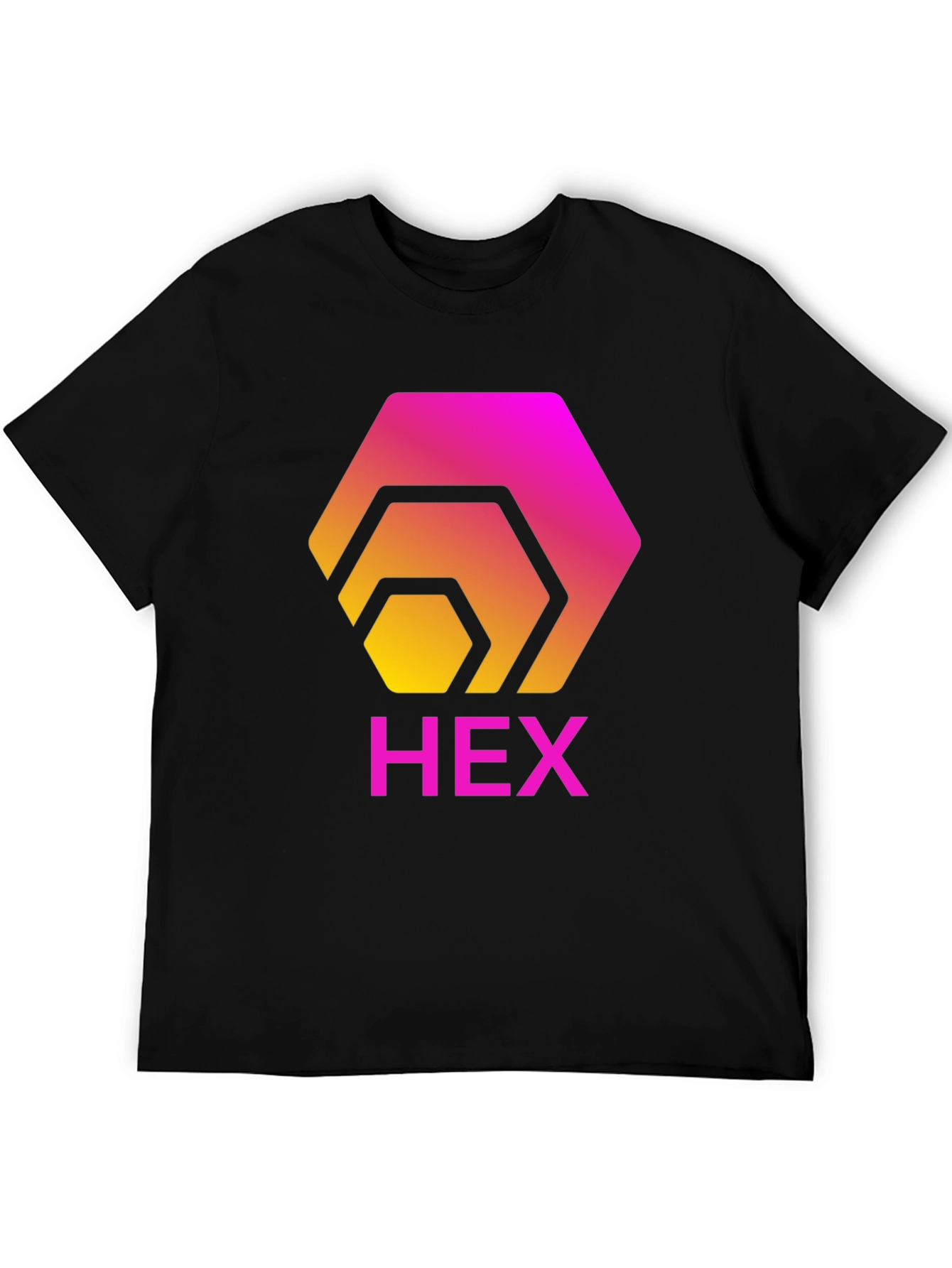 HEX Crypto T-Shirt - Gradient Hexagon Design